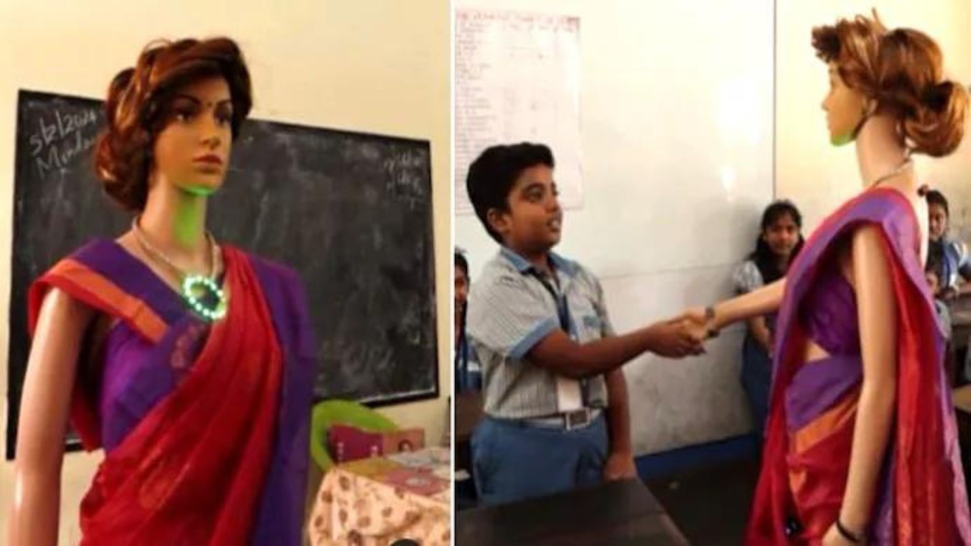 India’s first sari-donning AI humanoid robot teacher starts teaching