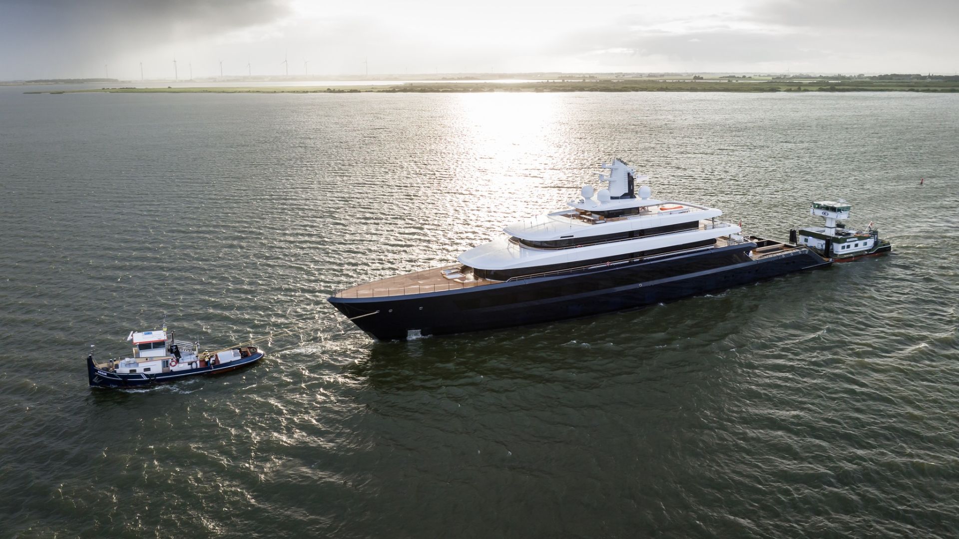 Photos: Luxury 301-foot hybrid yacht with 1MW battery starts sea trials