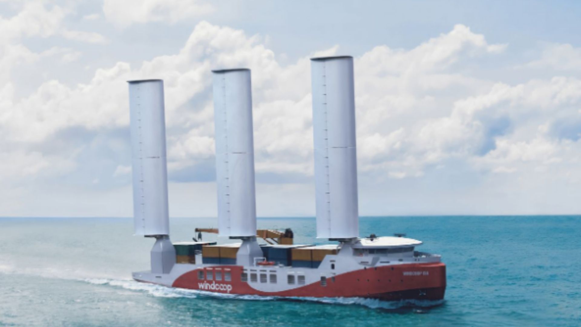 World-first: 300-feet-long wind-powered containership finalized