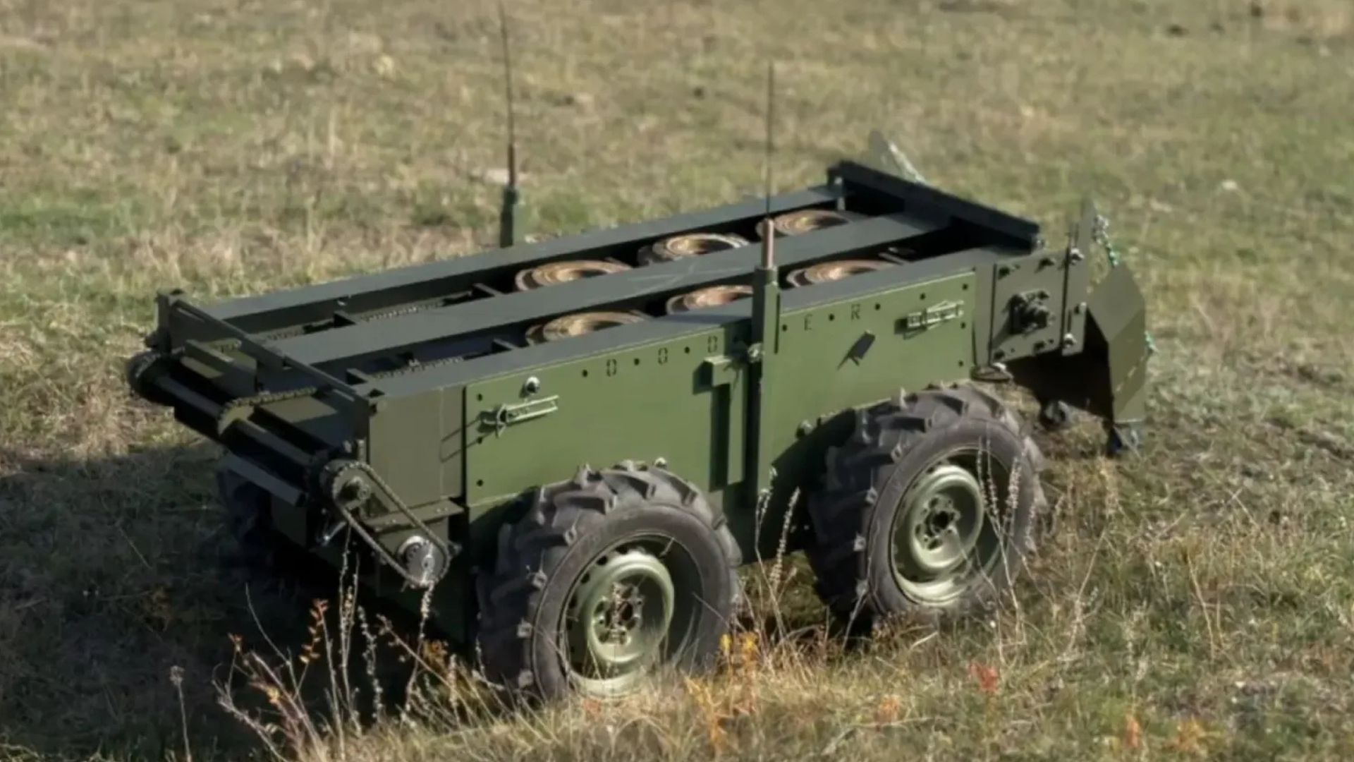 Bulletproof robot joins Ukraine frontlines to haul gear, clear mines