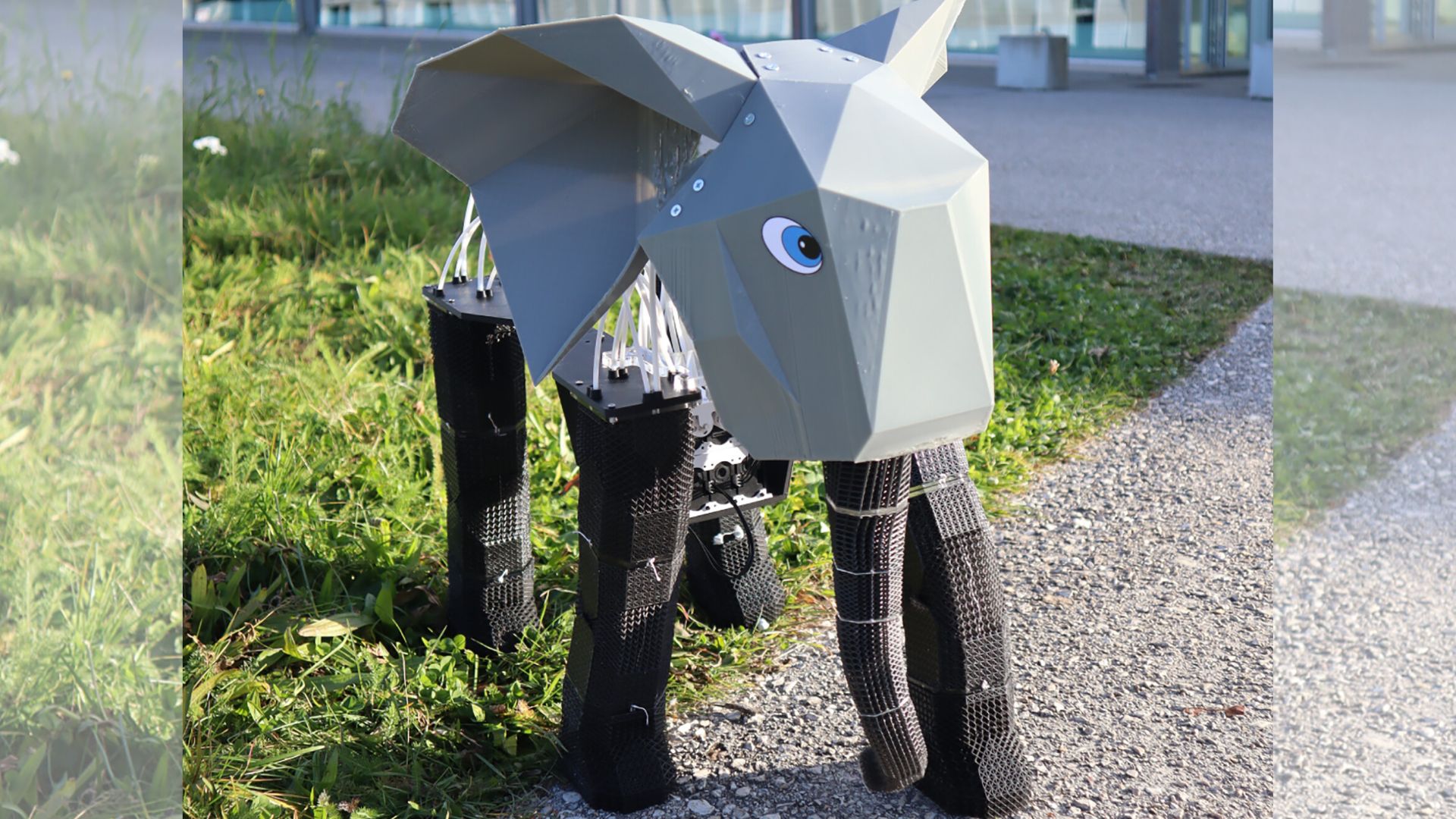 Robot voi mô phỏng cơ bắp và xương với thiết kế lưới bọt biển