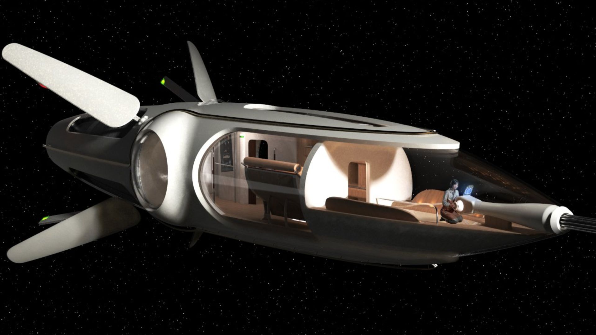 Diana-I Solar Sailer makes space travel comfortable, recreational