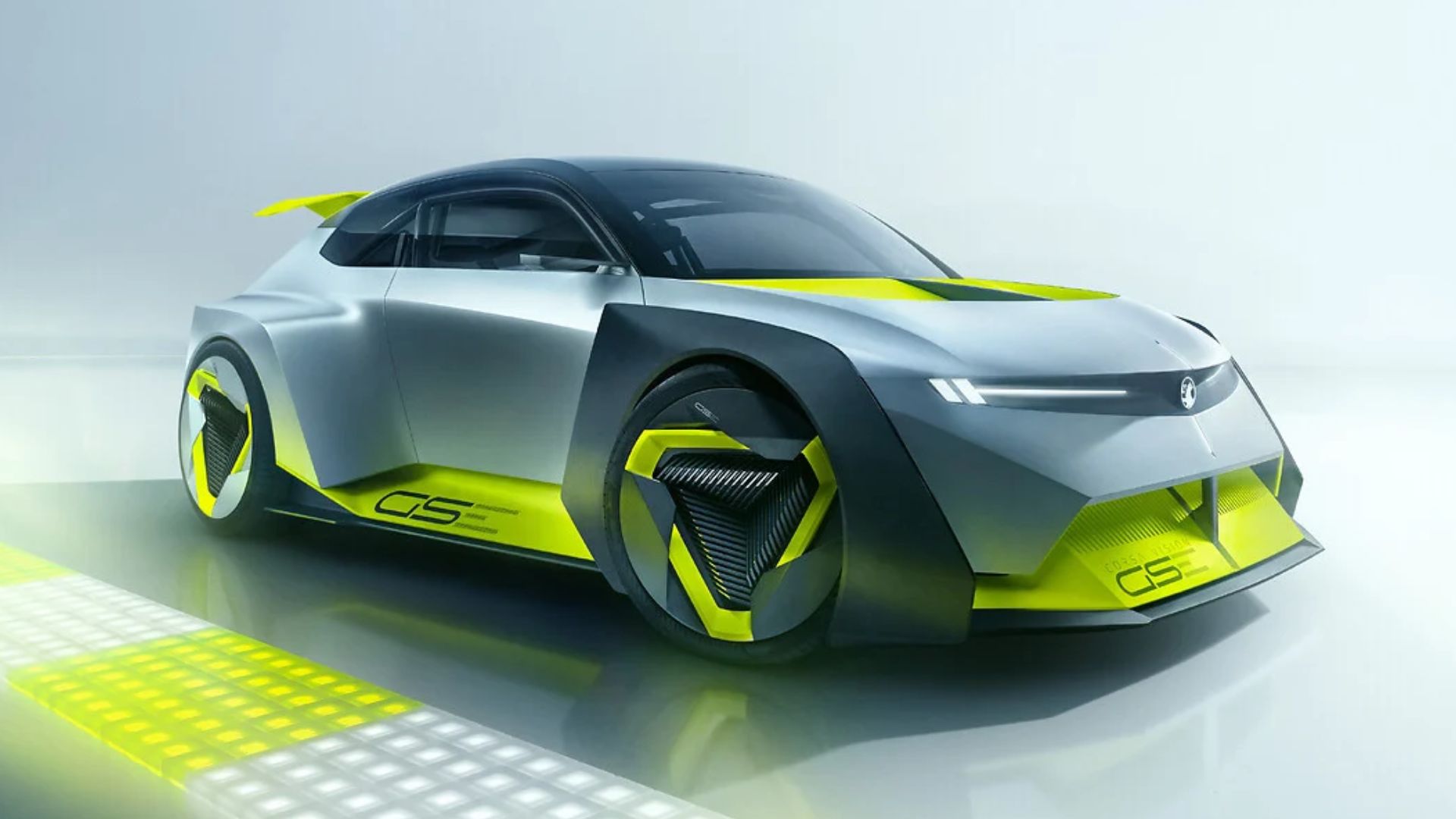 Electric concept car with illuminating fabrics goes 0-62 mph in 2 seconds