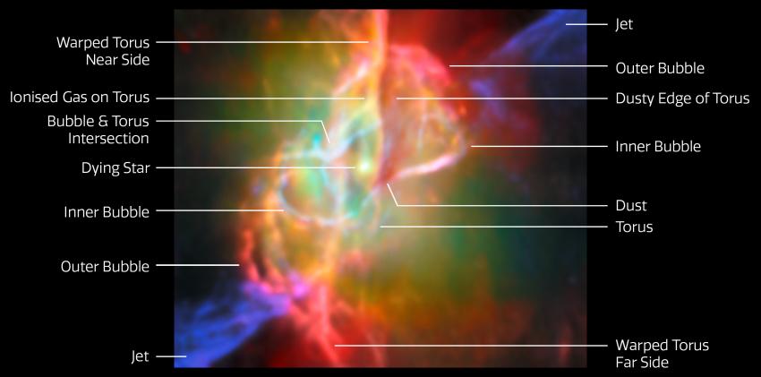 Cosmic butterfly's hidden star and dusty heart exposed by Webb