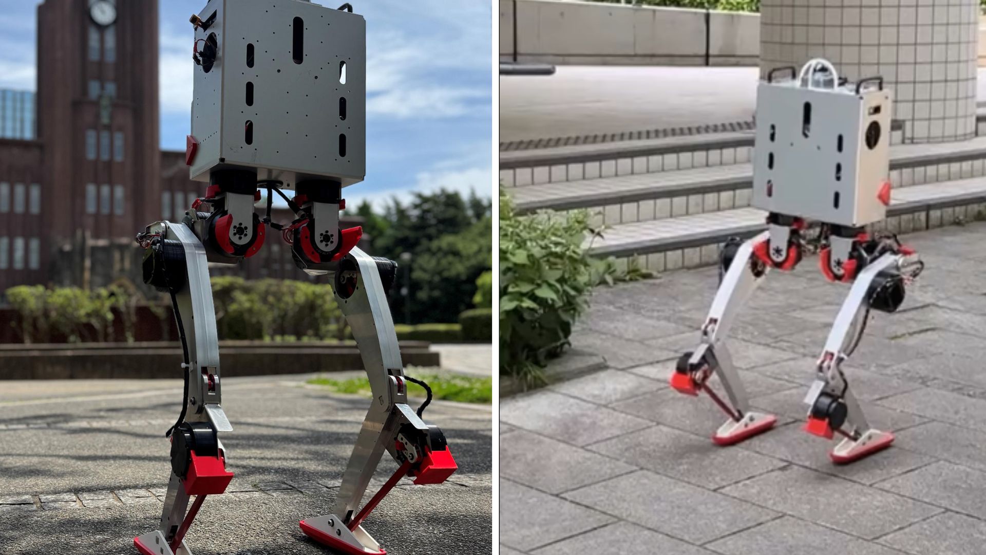 Robot độc đáo được hàn từ các bộ phận mua trực tuyến đi bằng hai chân một cách dễ dàng