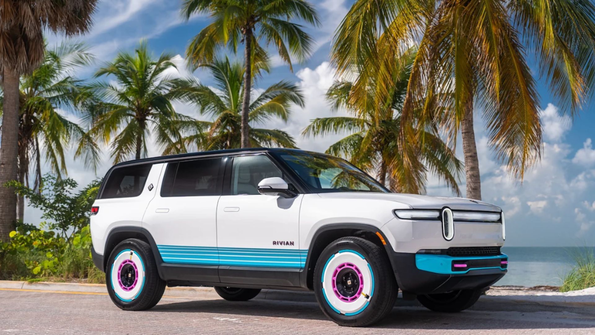 One-off Rivian R1S Miami Edition debuts with 850 hp and 80s flair
