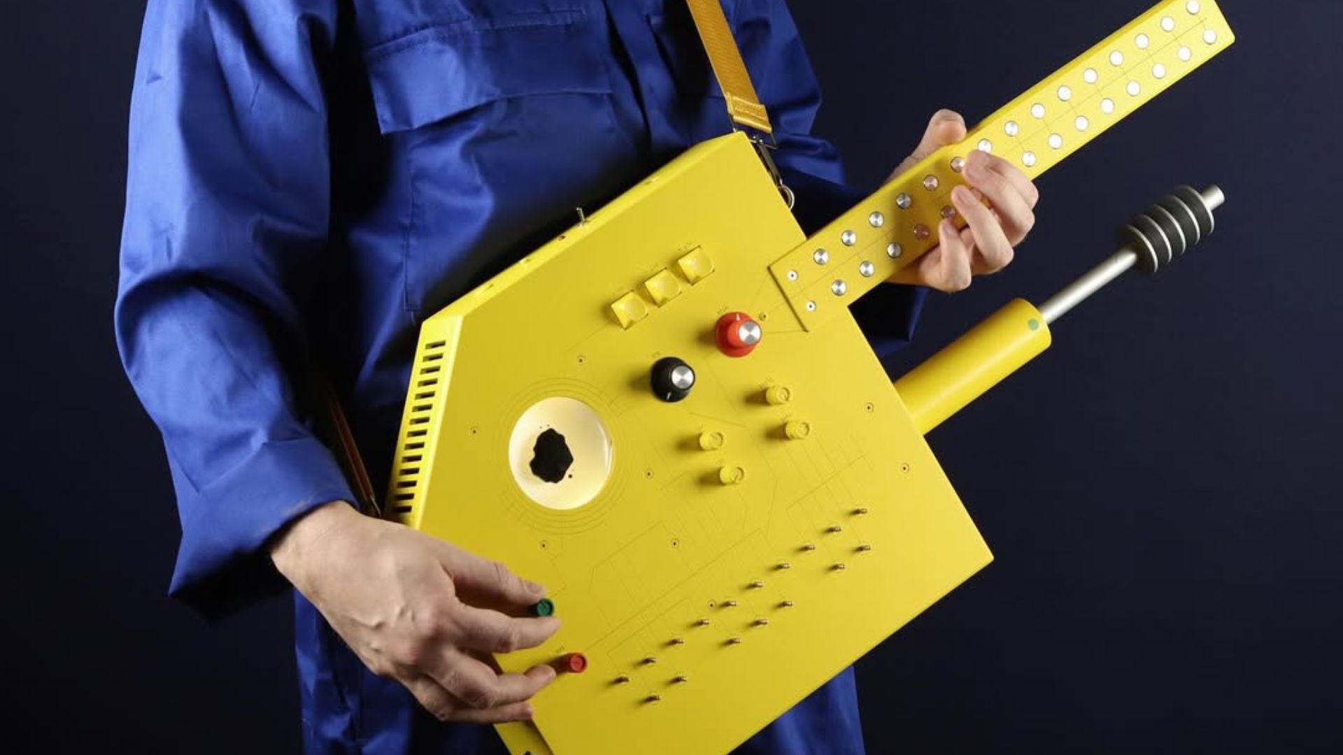 Retro sci-fi synth blends ferrofluid movement to every musical note