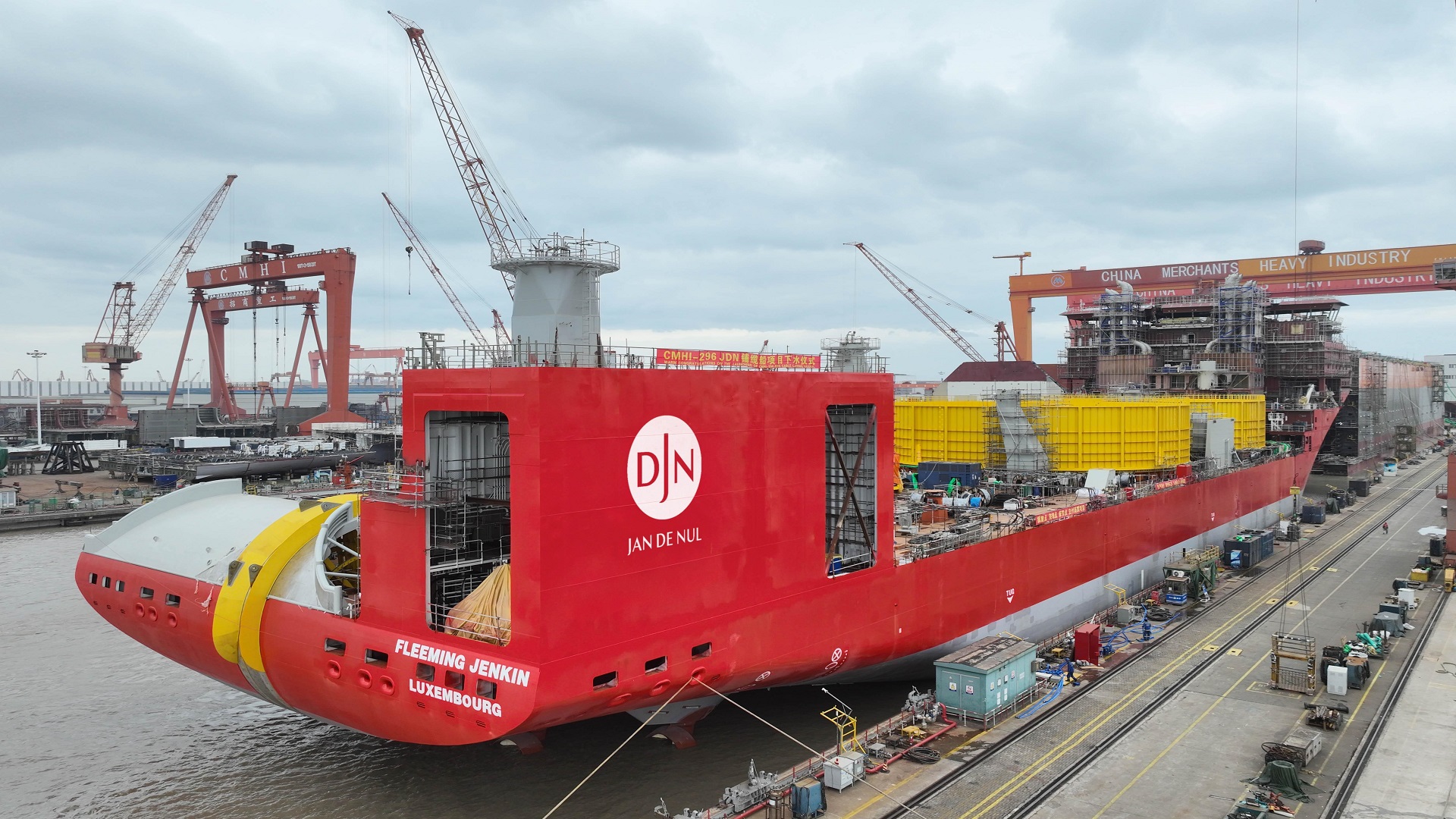 World's largest subsea cable-laying vessel launched in China
