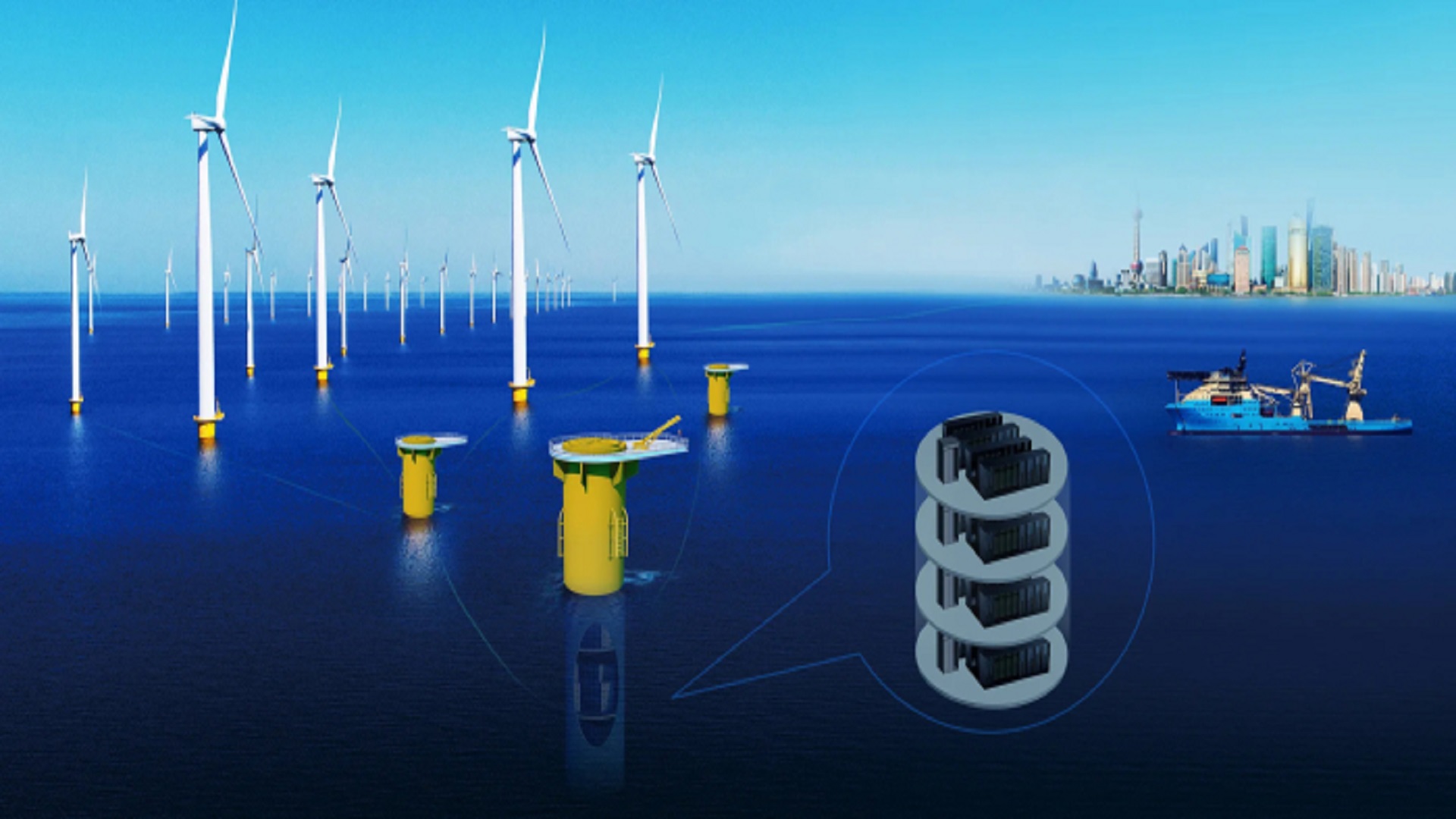 China completes world's first wind-powered underwater data center