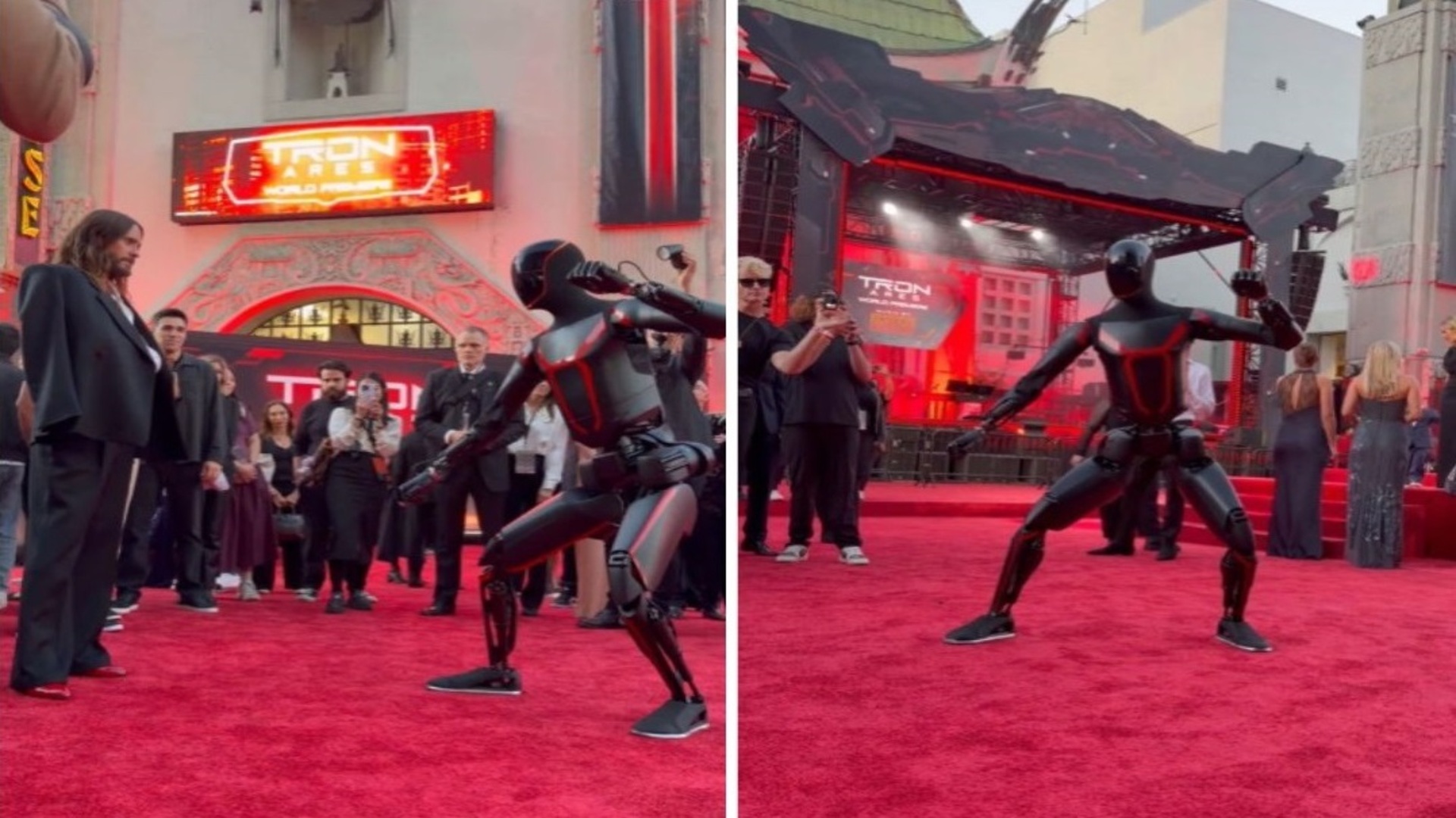 Watch: Optimus humanoid robot shows off kung fu skills to Jared Leto