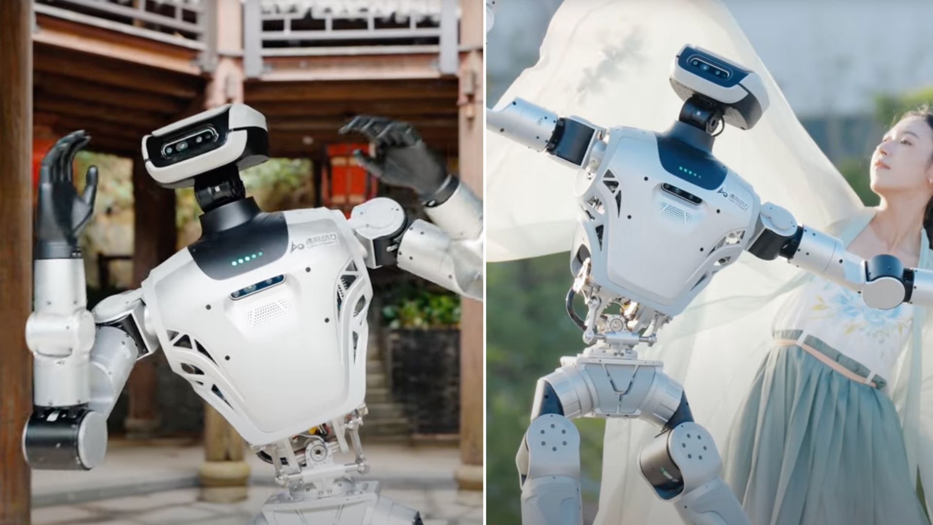 Robot hình người Oli biểu diễn múa cổ điển Trung Quốc cùng với con người
