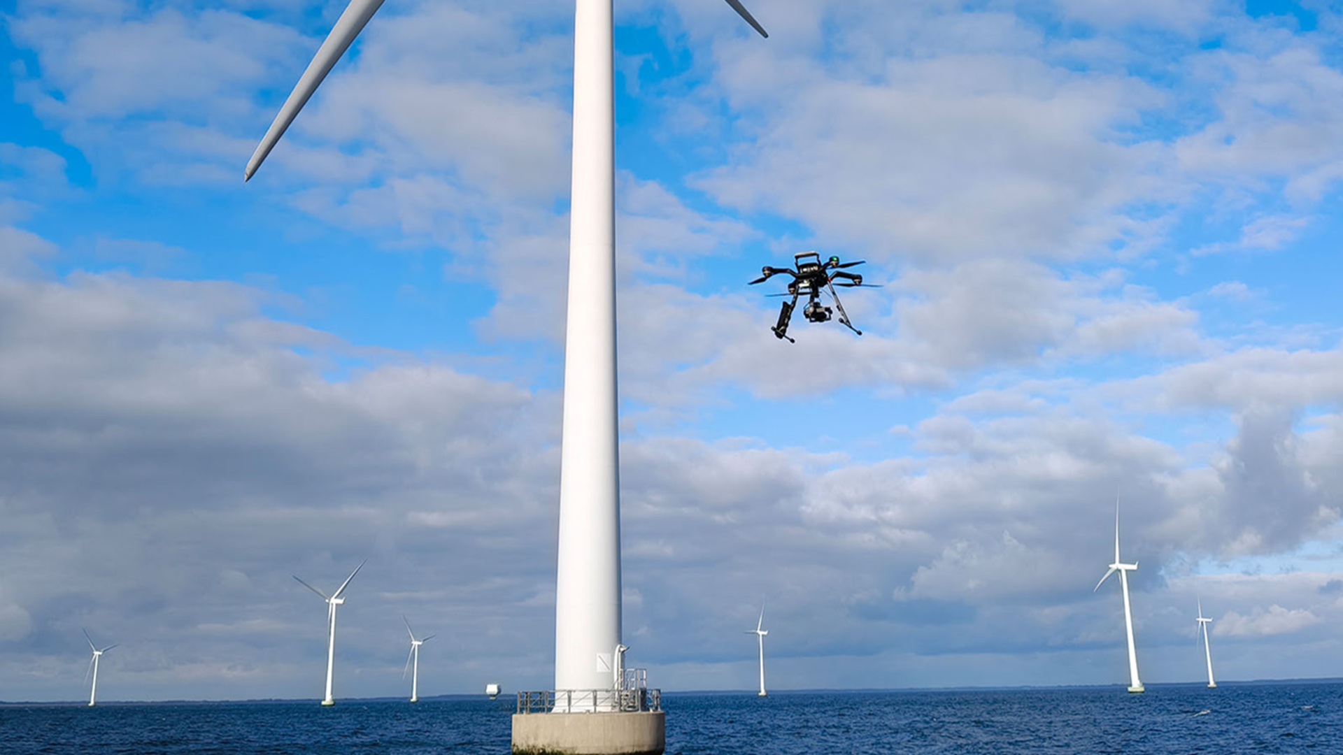 Autonomous drone scans spinning offshore wind turbine blades for cracks in world-first