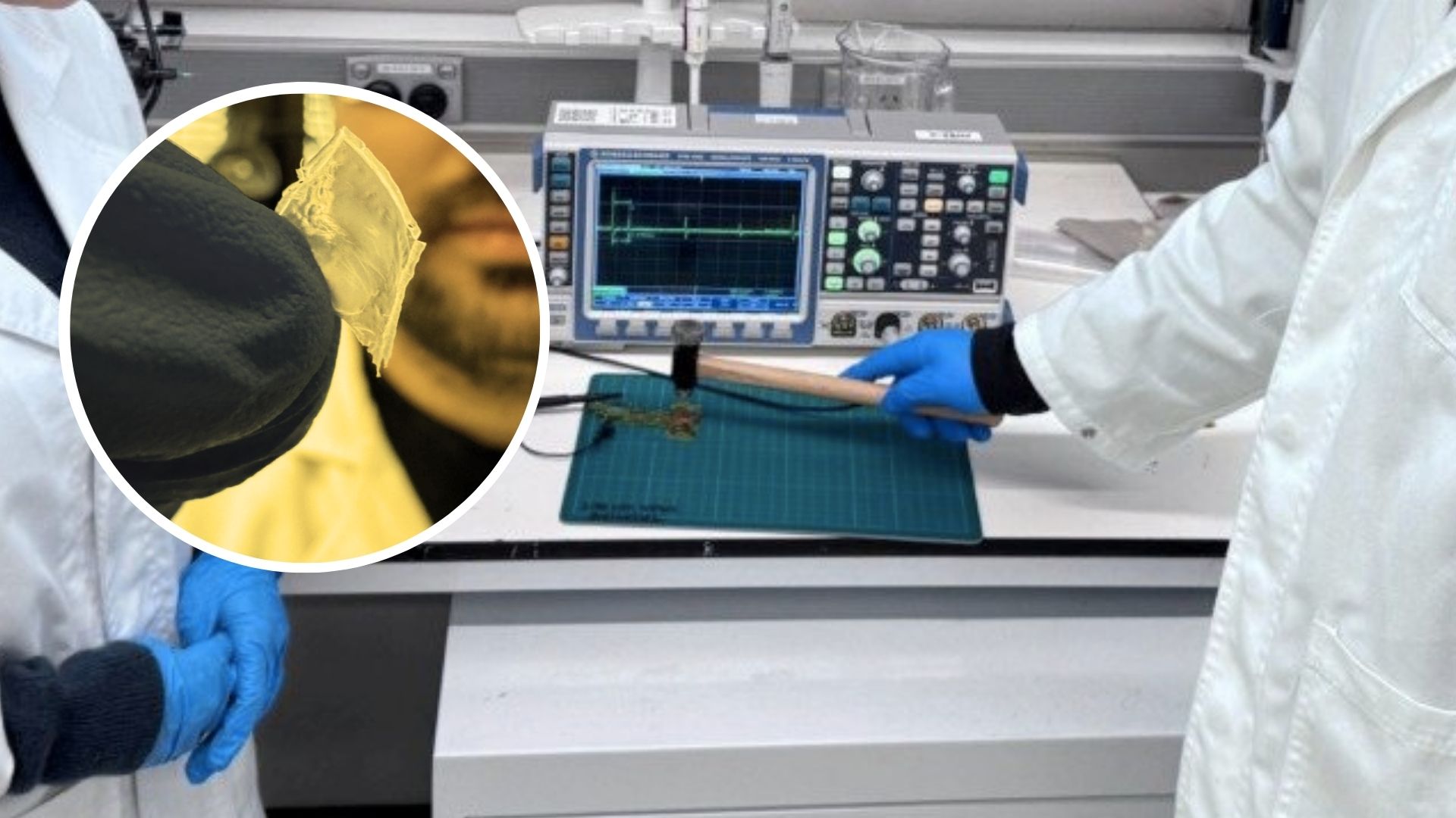 Electricity generated from compression: Nylon-film device keeps working after being run over by a car