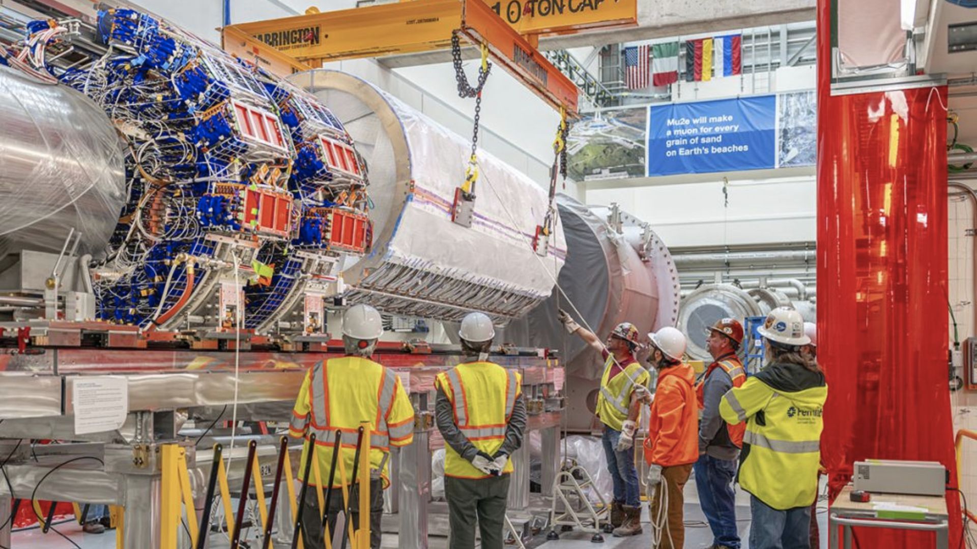 US lab’s muon conversion experiment reaches key milestone with tracker installation