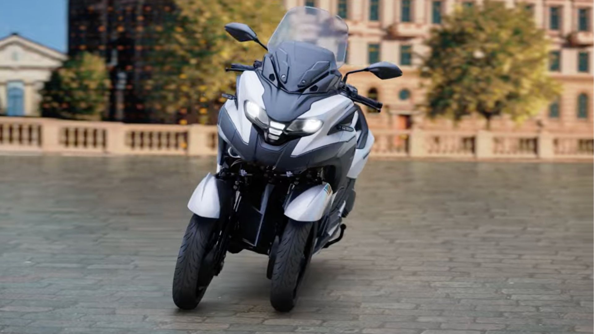 Photos: Yamaha brings car like airbag safety to its three-wheeled commuter scooter