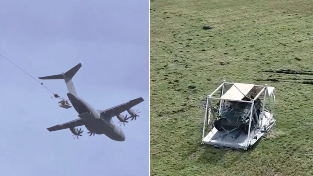 Germany airdrops 5 ton ‘mini tank’ from aircraft in first airborne test trial
