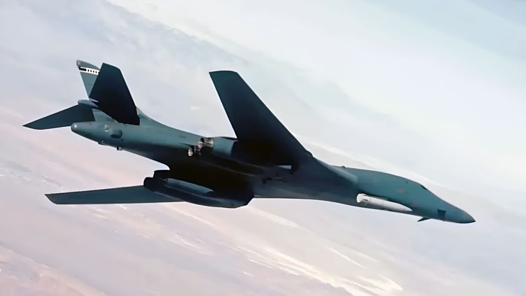 US Air Force shows B-1B bomber carrying hypersonic missile system for first time