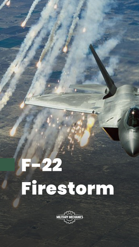 F-22 Raptor Unleashes Massive Flare Burst