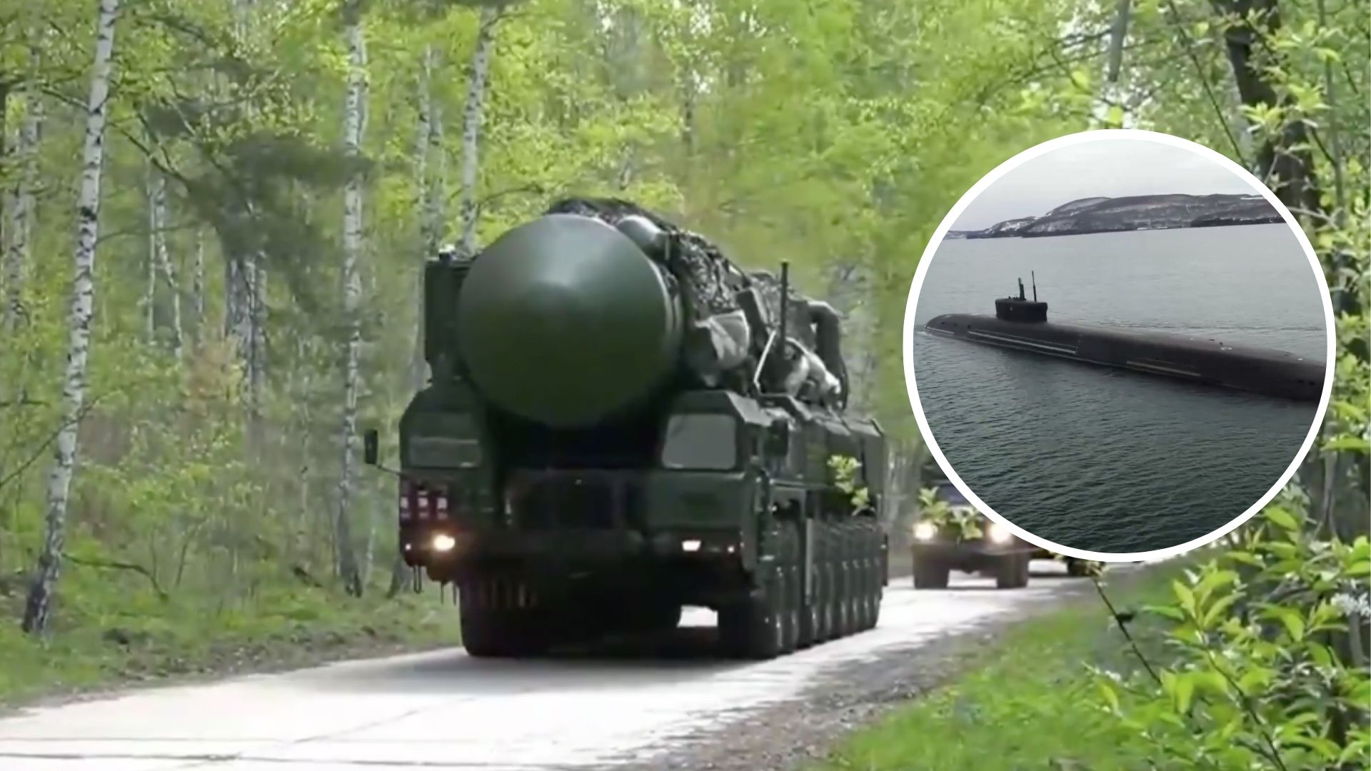 Russian trucks loaded with ballistic missiles seen in action during nuclear drill