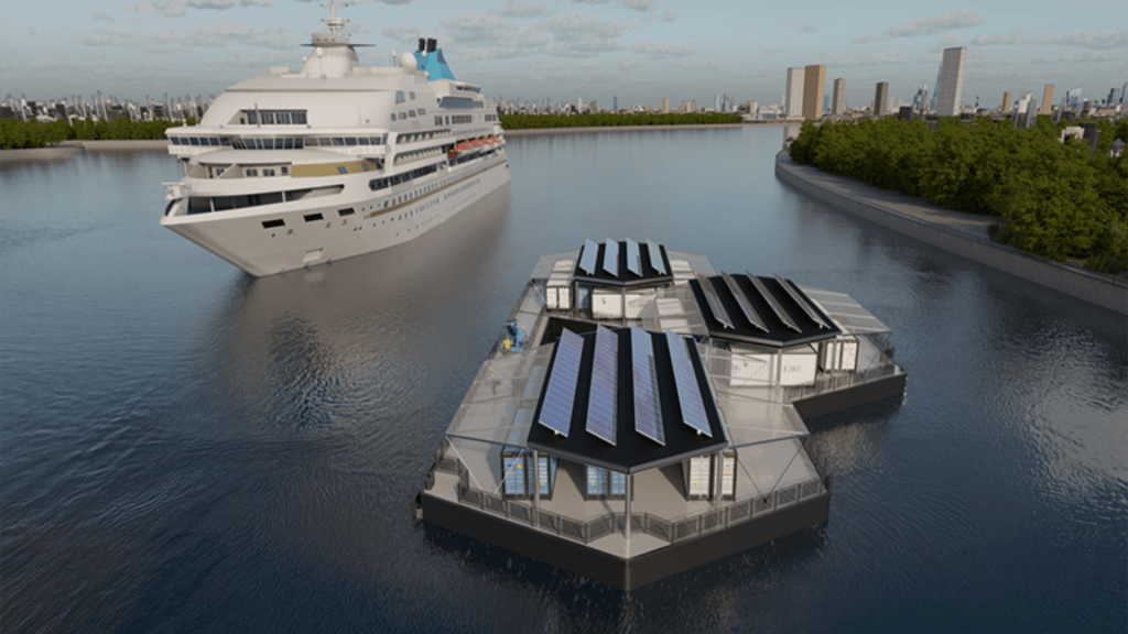 ‘World’s first’ floating 45 MWh hydrogen hub validated to power ships without grid connection