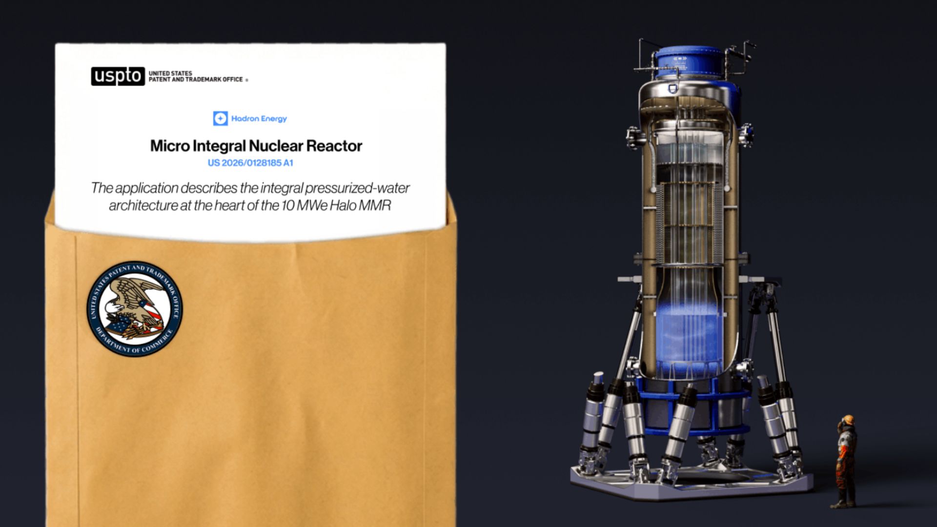 Hadron patents single-vessel design for Halo nuclear reactor