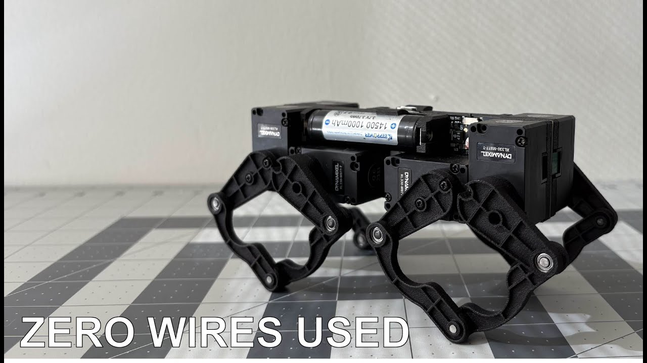New palm-sized robot with 8 smart actuators can walk, trot, and jump