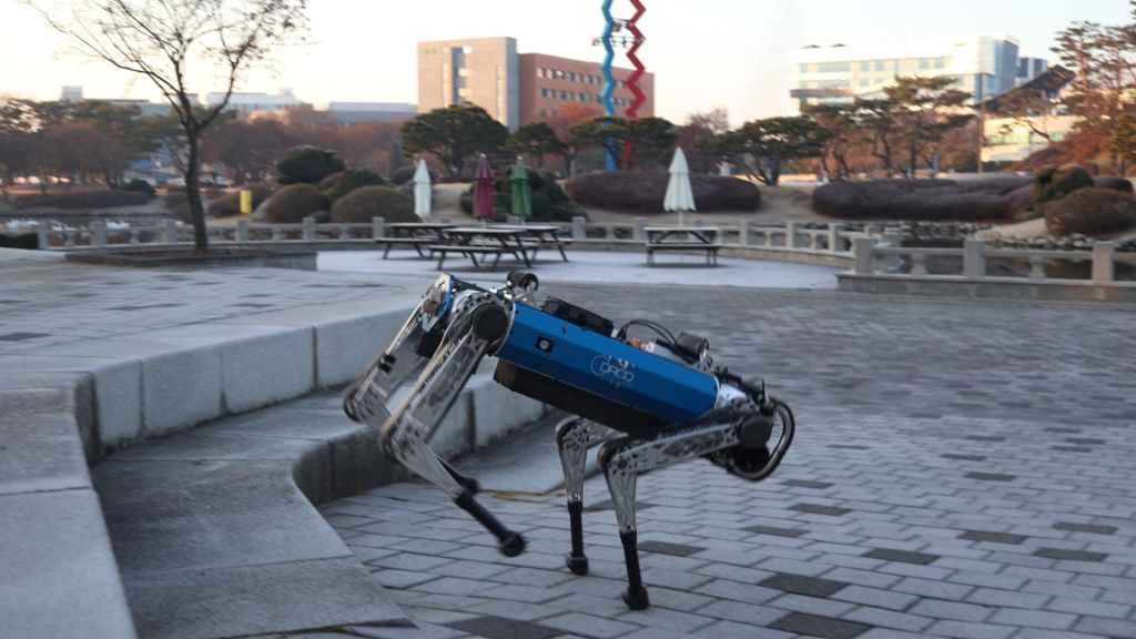 Korean AI model helps robot dog learn animal-like movement to tackle forests, stairs