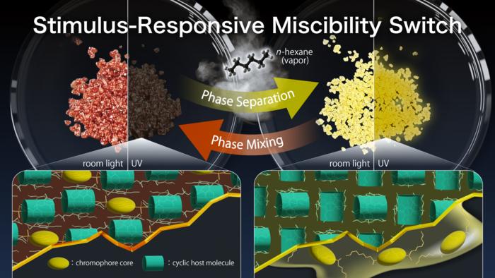 Host-Guest Chemistry Enables Reversible Liquid-to-Solid Transitions Using Vapor Triggers