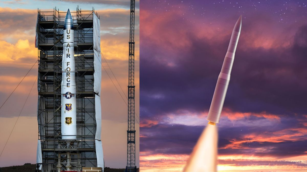 Fully integrated 6,000-mile Sentinel missile assembled vertically for the first time