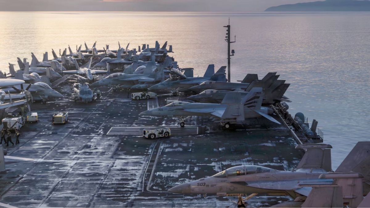 US’ 100,000-ton aircraft carrier strike group launched 450 land-attack cruise missiles against Iran