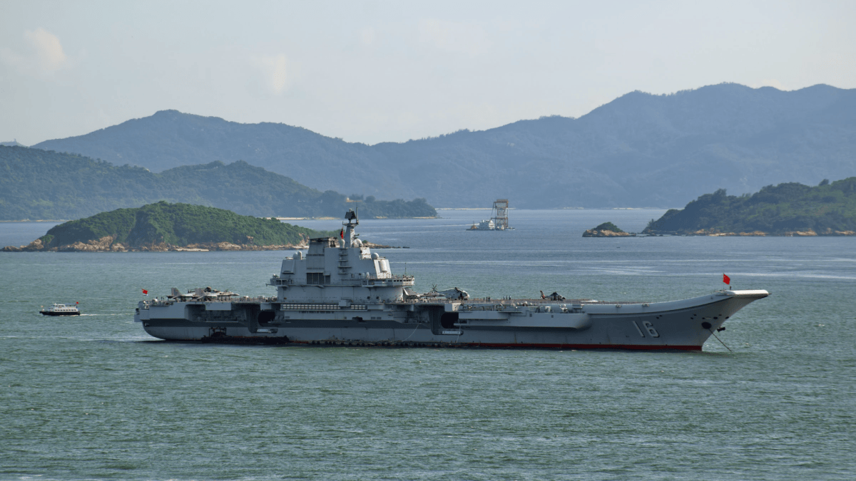 Chinese carrier and US strike group operate at same time in western Pacific waters